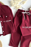 Erkek Çocuk 3'lü Orj. Mrk.Bordo  Takım