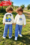 Erkek Çocuk Gabardin Pantolonlu Araba Baskı  Takım