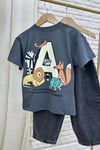 Erkek Çocuk Laciel  Animal Anrasit Tshirt