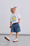 Erkek Çocuk Laciel Limonlu Denim Şortlu Takım