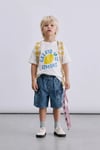 Erkek Çocuk Laciel Limonlu Denim Şortlu Takım