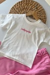 Kız 3'lü Tshirt Dahil Dokuma Denim Pembe Takım