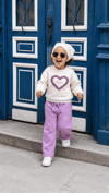 Kız Çocuk 3 İplik Love Lila Takım