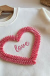 Kız Çocuk 3 İplik Love Pembe Takım