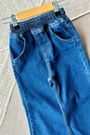 Kız Çocuk Çilekli Mevsimlik Denim Pantolon