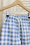 Kız Çocuk Gabardin Ekoseli Pantolon Kirazlı Sweat Takım