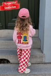 Kız Çocuk Gabardin Pantolonlu Pembe  Red Favs  Takım