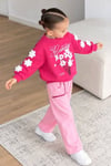 Kız Çocuk Gabardin Pantolonlu Unicorn Çiçekli Takım