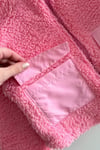 Kız Çocuk Laciel Peluşlu Fermuarlı Astarlı Pembe Mont