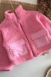 Kız Çocuk Laciel Peluşlu Fermuarlı Astarlı Pembe Mont