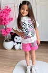 Kız Çocuk Pembe 67 Şortlu Takım