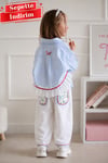 Kız Çocuk Pinterest Model Gabardin Mavi Takım