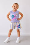 Kız Çocuk Stitch Lila  Şortlu Takım