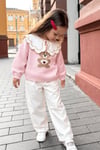 Kız Çocuk Triko Yakalı & Gabardin Pantolon Takım