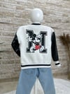 Şardonlu Mickey Mouse Siyah Beyaz Ceket