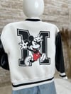Şardonlu Mickey Mouse Siyah Beyaz Ceket