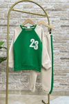 Unisex 23 Baskı Yeşil İkili Takım