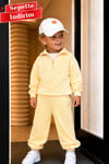 Unisex 3 İplik Balıkçı Yaka Fermuarlı Sarı Takım