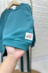 Unisex 3 İplik Çizgili Yeşil Takım