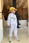 Unisex 3 İplik Dik Yaka Balıkçı Gri Takım