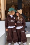Unisex 3 İplik Dik Yaka Balıkçı Kahve Takım