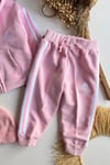Unisex 3 İplik Fermuarlı Adids Pembe Takım