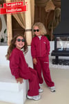 Unisex 3 İplik Fermuarlı Bordo Takım