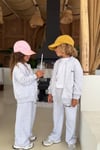 Unisex 3 İplik Fermuarlı Gri Takım