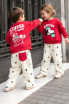 Unisex 3 İplik Peanuts Kırmızı  Takım