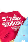 Unisex 3 İplik Siblings Kırmızı Mavi Takım