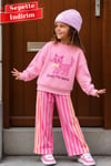 Unisex 3 İplik Simply Cat Pembe Takım