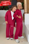 Unisex 3 İplik Stay Kind Kapüşonlu Bordo Takım