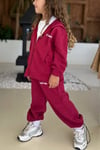 Unisex 3 İplik Stay Kind Kapüşonlu Bordo Takım