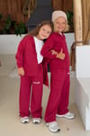 Unisex 3 İplik Stay Kind Kapüşonlu Bordo Takım