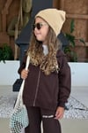 Unisex 3 İplik Stay Kind Kapüşonlu Kahve Takım