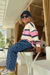 Unisex 3 İplik Sweat & Damalı Jean Pantolon Takım