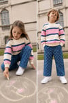 Unisex 3 İplik Sweat & Damalı Jean Pantolon Takım