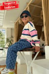 Unisex 3 İplik Sweat & Damalı Jean Pantolon Takım