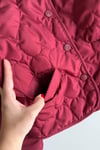 Unisex Astarlı Su Geçirmez Bordo  Kapitone Mont