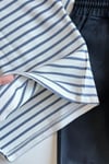 Unisex Basic Çizgili Lacivert Canvas Pantolon Takım