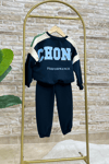 Unisex Çocuk 3 İplik Chons Lacivert  İkili Takım