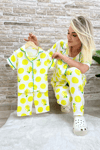 Unisex Çocuk Limonlu Pijama Takımı