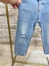 Unisex Çocuk Yırtık Detaylı Jean Pantolon