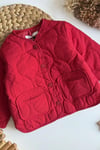 Unisex Kapitone  Kırmızı Mont