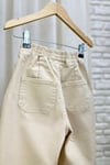 Unisex Krem Kanvas Baloon Pantolon