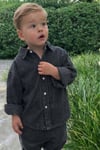 Unisex Laciel Antrasit Denim Gömlek