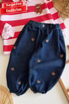Unisex Laciel Ayıcık Nakışlı Baloon Jean Pantolon