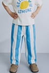 Unisex Laciel Baloon Mavi Çizgili Jean Pantolon