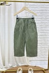 Unisex Laciel Baloon Yeşil Çizgili Jean Pantolon