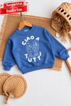 Unisex Laciel Ciao Tutti Mavi Sweat